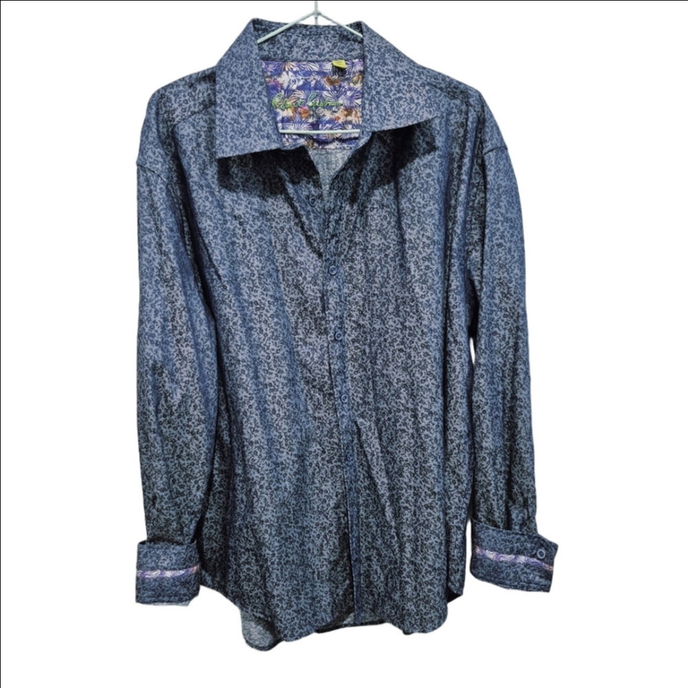 Robert Graham Navy Floral Button Down Shirt
